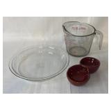 Pyrex Pie Round Dish, Anchor Measuring Cup