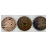 3 - 1857-1858 Flying Eagle Cent Coins
