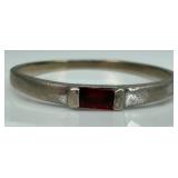 Sterling Silver Garnet Ring