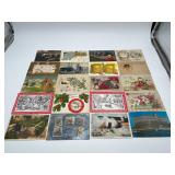 12 Antique & Vtg Post Cards