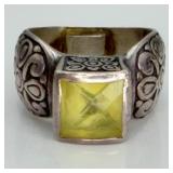Sterling Silver Lemon Quartz Ring