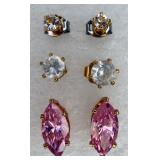 3 Pretty Fashion Gold-tone Studs