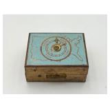 Vintage Barometer-Style Metal Pill Box