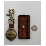 Handmade Leather Key Holder & Clip on Clock