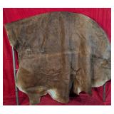*Genuine Brindle Cow Hide 5' x 7' Rug w/Brand