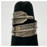 Sterling Silver Byron Begay Navajo Feather Ring