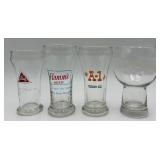 3 Beer & 1 Pepsi-Cola Glasses