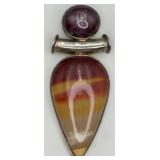 925 Teardrop Pendant w/ Mookaite Jasper