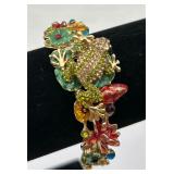 Fancy New Bracelet w/ Flowers & a Frog
