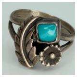Sterling Silver Southwestern-style Turquoise Ring