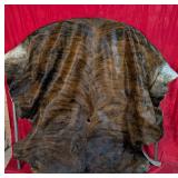 *Genuine Dark Brindle 9' x 5' Cow Hide Rug w/Brand