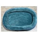 Teal Fuzzy Dog Bed  3' x 34'