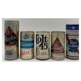 Lot of 5 Vtg. Beer Cans