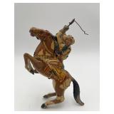 Vintage Marx Tin Litho Wind-up Cowboy on Horse Toy
