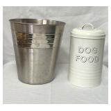 Dog Food Tin and Ice Bucket