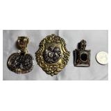 3 Two-Tone Fashion Pendants