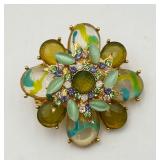 Large Fancy Mixed Green Pin/Clip