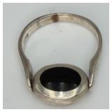 Sterling Onyx & Mother-of-Pearl Two Sided Ring