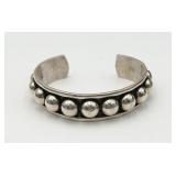 Sterling Silver Ball Cuff Bracelet