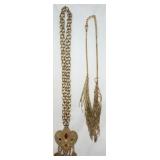 2 Unique Gold-tone Fashion Necklaces