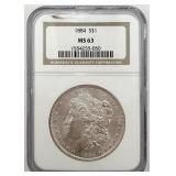 1884 Morgan Silver Dollar, NGC MS63