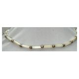 Sterling Silver Mother-of Pearl Necklace 16'