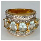 Sterling Silver Aquamarine Ring
