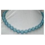 Pretty Handknotted Aquamarine Necklace
