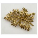 'Lisner' Golden Leaf Pin/Brooch
