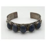 Sterling Silver & Lapis Lazuli Cuff Bracelet