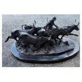 *Repro. Bronze Sculpture Titled 'Stampede'