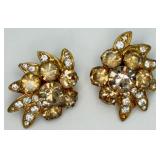 Pair of Eisenberg Ice Ear Clips w/ Rhinestones