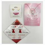 Earrings, Necklace & Pins