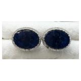 Classic 'JC' Lapis Lazuli Cufflinks