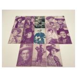 13 Vintage Western Movie Star Arcade Cards