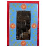 *Vtg Floral 16' x 24' Mirror w/Distressed Finish