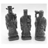 3 Antique Wooden Chinese Figures