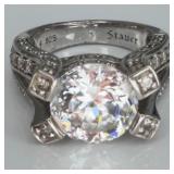 Sterling Silver Large & Small CZ's Ring