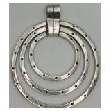 Sterling Silver Triple Hoop Pendant