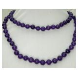 Amethyst Handknotted Necklace 18'
