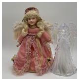 Lovely Porcelain Angel Doll w/Pink Dress 10' x 15'