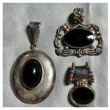 3 Silver-Tone Fashion Pendants