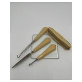 Vintage Manicure/Sewing Tools & Square Glass