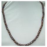 Beautiful Sterling Freshwater Pearl Necklace 23'