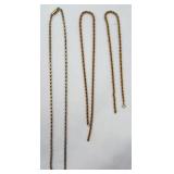 3 Gold-tone Fashion Chains