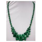 Jade Rhombus & Circle Shaped Beaded Necklace