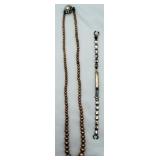 VTG Faux Pearl Necklace & Silver-tone Bracelet