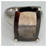 Sterling Silver Large Onyx Ring