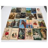 24 Antique & Vintage Postcards