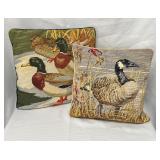 Crocheted/Velour Duck Throw Pillows